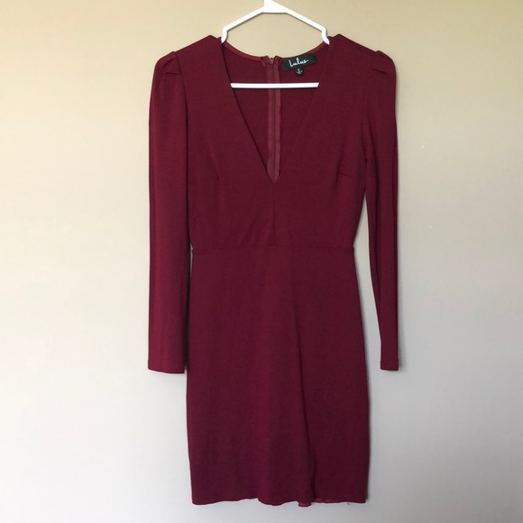 Lulu’s Long Sleeve Red Dress - Picture 2 of 2